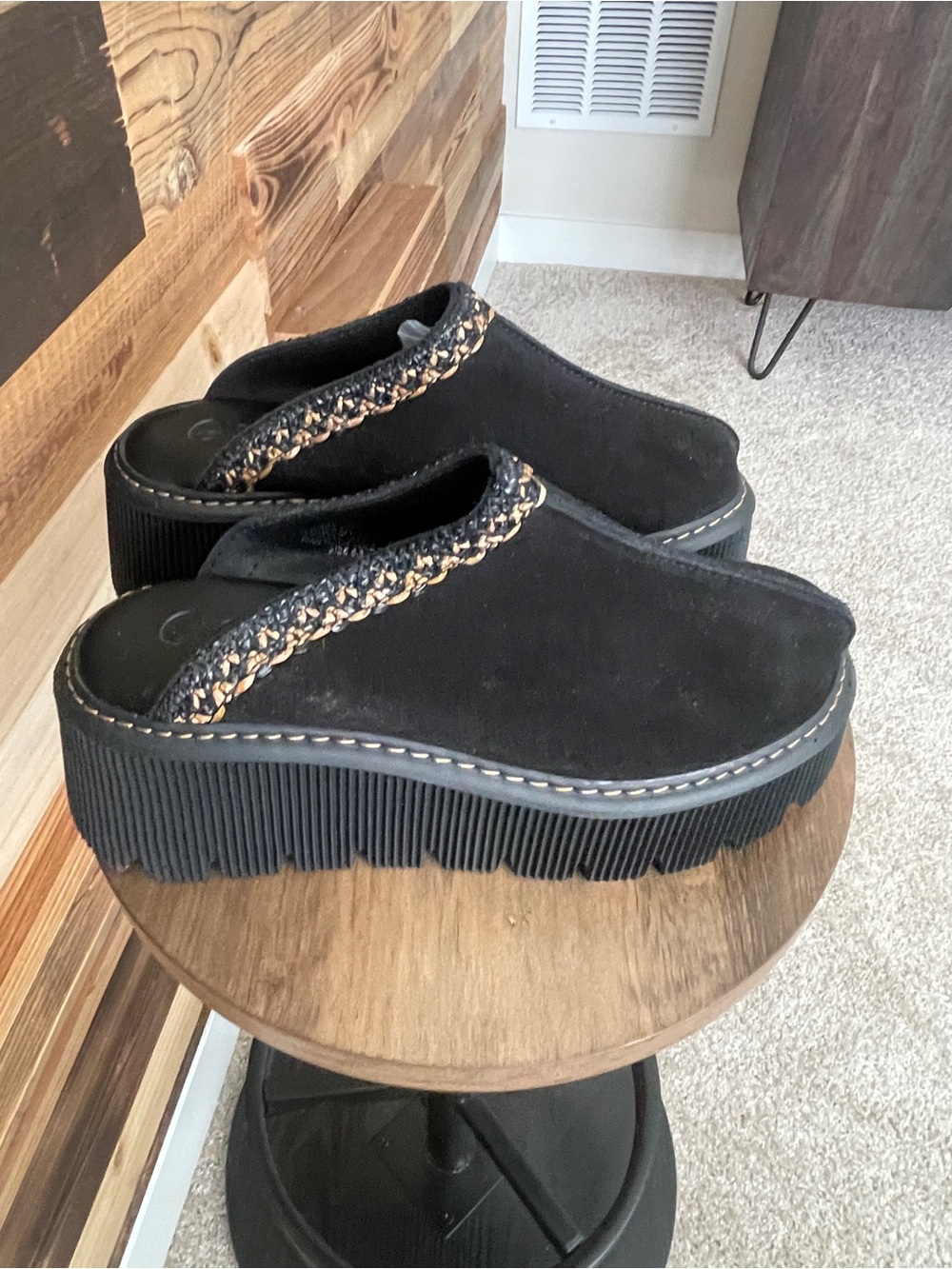 Carlo Pera Black Women's Slip-On Mules